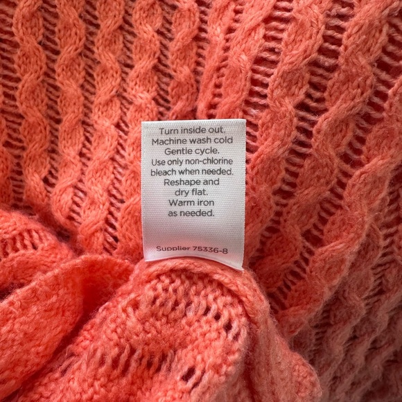 JCP Women's Coral Knit Sweater - Picture 6 of 7